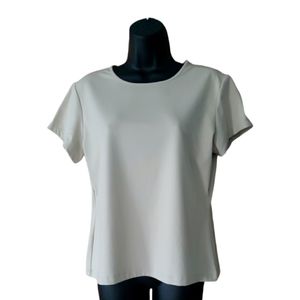 Apostrophe Cream\Nude stretch T-shirt size Large NWT